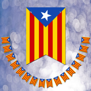 Catalonia Flag, Party La Senyera Estelada /Wedding Bunting Flags
