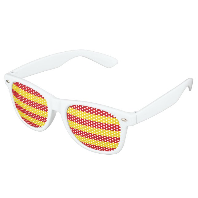 Catalonia Flag Retro Sunglasses (Angled)