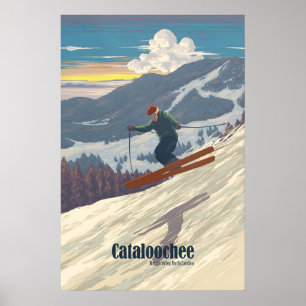 Cataloochee Maggie Valley North Carolina USA Ski Poster