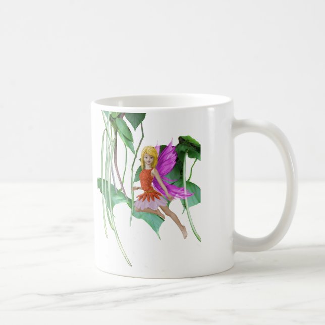Catalpa Tree Fairy among Seed Pods Coffee Mug (Right)