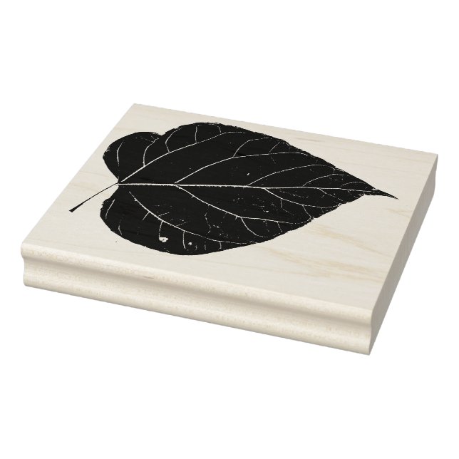 Catalpa Tree Leaf Print Rubber Stamp (Stamp)