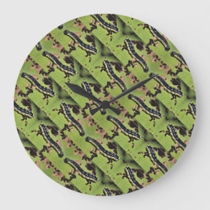 Catalpa Worms Camo Catfish Fishing Large Clock
