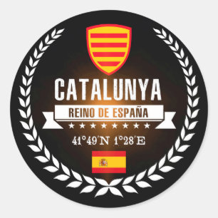 Catalunya Classic Round Sticker