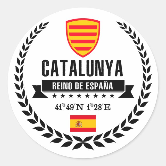 Catalunya Classic Round Sticker (Front)