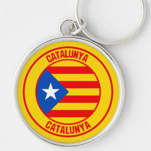 Catalunya Round Emblem Keychain