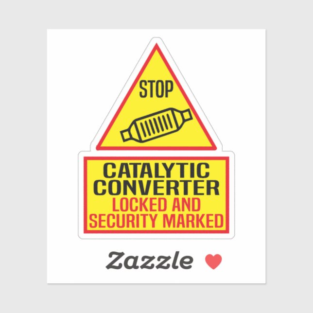 catalytic converter locked and security marked (Sheet)