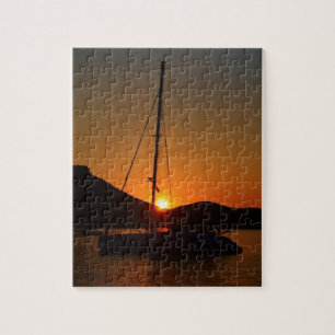 Catamaran at sunset Ibiza.JPG Jigsaw Puzzle