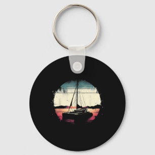 Catamaran Boat Lover - Vintage Sailor Boating Sail Keychain