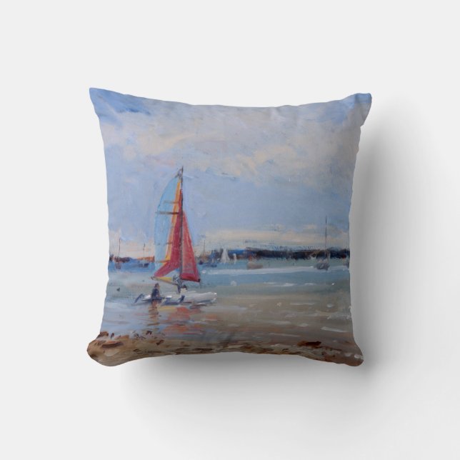 Catamaran Brittany Throw Pillow (Front)