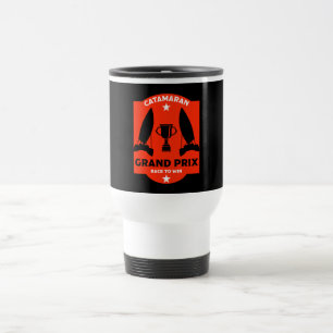 Catamaran Hydrofoil Sailboat Racing Travel Mug