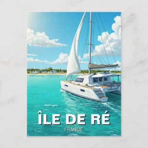 Catamaran Île de Ré France Travel Postcard