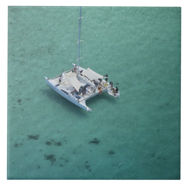 Catamaran, Mamanuca Islands, Fiji, South Pacific Tile (Front)