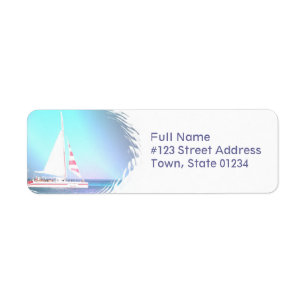 Catamaran Sailing Return Address Label
