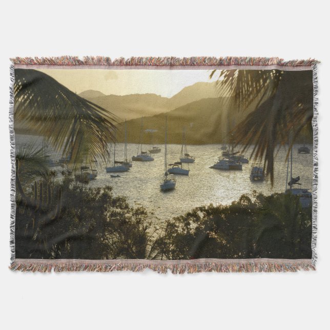 Catamarans and sailboats throw blanket (Front)