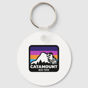 Catamount New York Skiing Snowboarding Family Ski Keychain