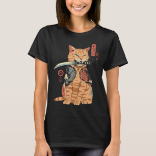 Catana Cat Vintage Cute Japanese-inspired Cat T-Shirt