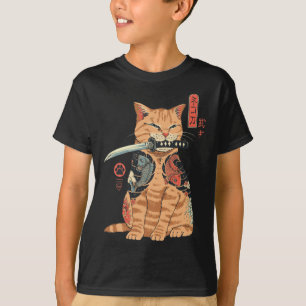 Catana Cat Vintage Cute Japanese-inspired Cat  T-Shirt