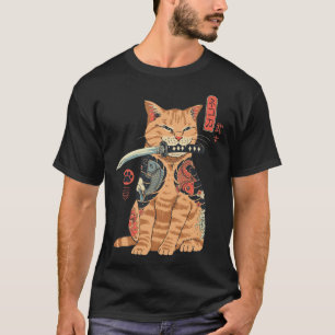 Catana Cat Vintage Cute Japanese-inspired Cat T-Shirt