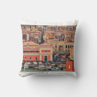 Catania City Marina Sicily Italy Throw Pillow