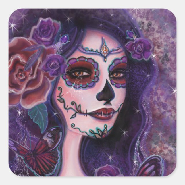 Catania day of the dead by Renee Lavoie   Square Sticker (Front)