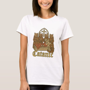 Catanic – Medieval Cat Cult Meme T-Shirt
