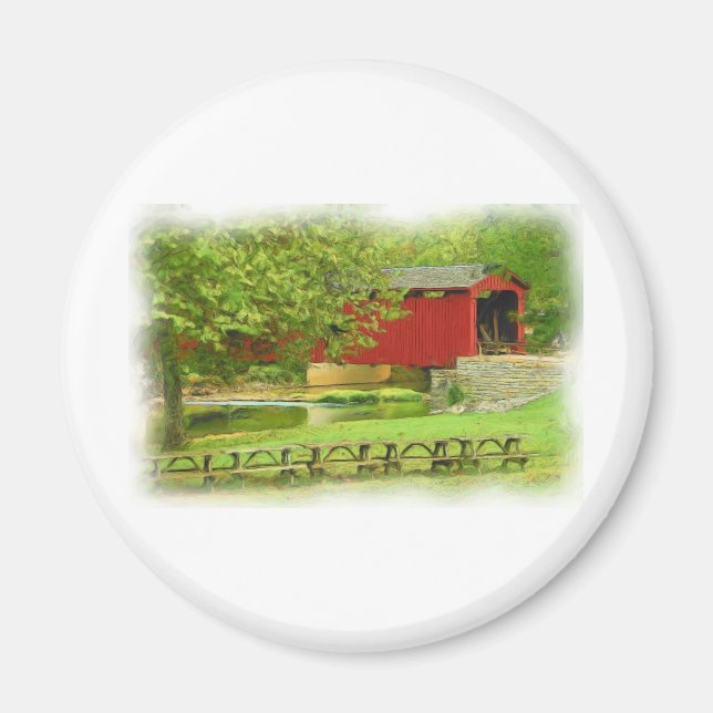 Cataract Falls Covered Bridge Magnet (Front)