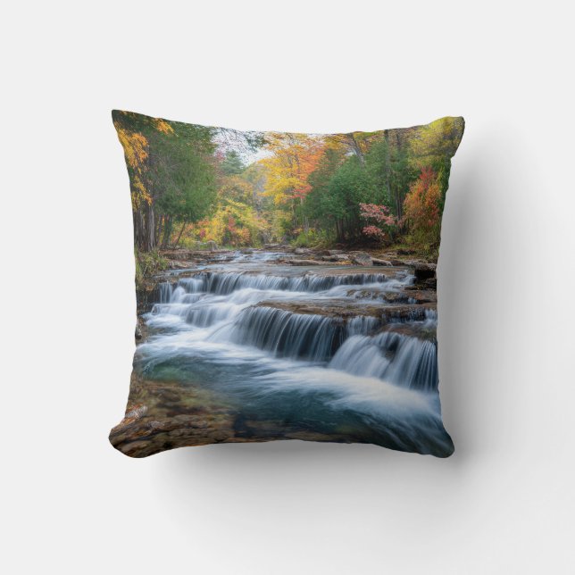 Cataract Falls in USA Throw Pillow (Front)