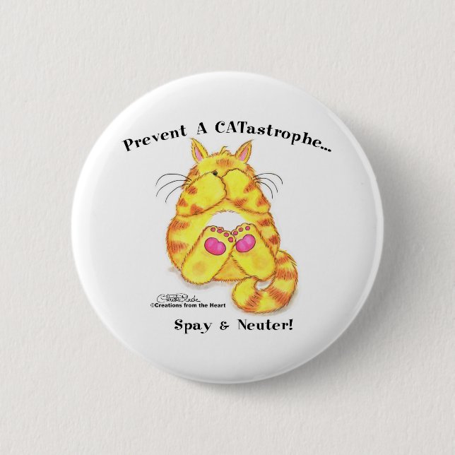 CATastrophe 2 Inch Round Button (Front)