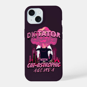 Catastrophic Funny Angry Cat Quote iPhone 15 Case