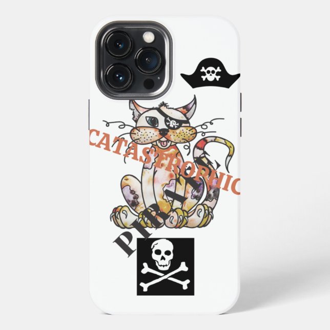  Catastrophic Pirate CAT  iPhone Case (Back)