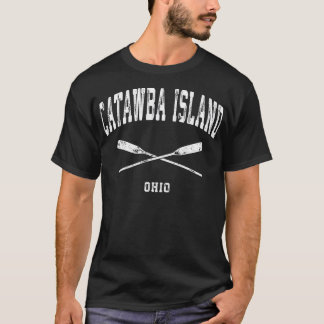 Catawba Island Ohio Vintage Nautical Crossed Oars T-Shirt