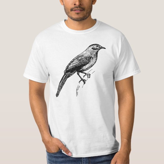 Catbird Art T-Shirt (Front)