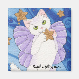 Catch a falling star square magnet