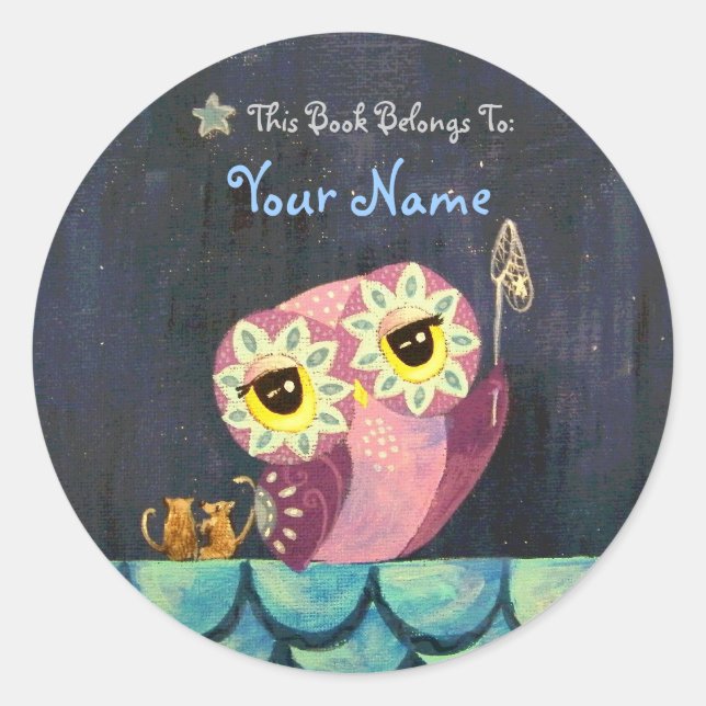 Catch A Falling Star - This Book Belongs To Classic Round Sticker (Front)