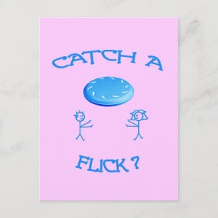 Catch A Flick Frisbee Postcard