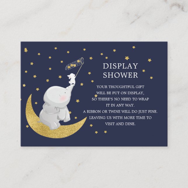 Catch A Star Bunny Elephant Gift Display Shower Enclosure Card (Front)