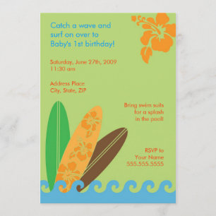 Catch a Wave Birthday or Baby Shower Invitation