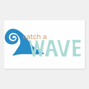 Catch a wave surfer sticker