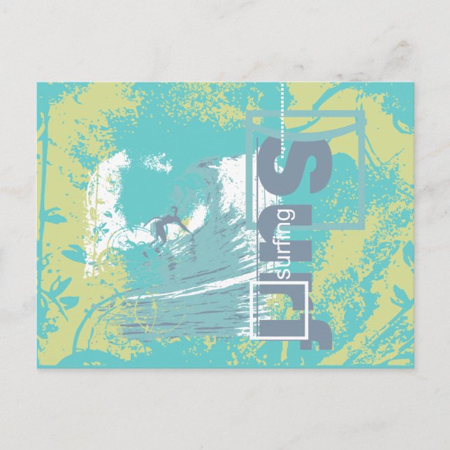 Catch a Wave Surfing Tshirts and Gifts Postcard (Front)