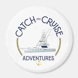 Catch and Cruise Adventures Marlin Mujer 3" Magnet