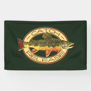 Catch and Release Brook Trout Fishing Banner
