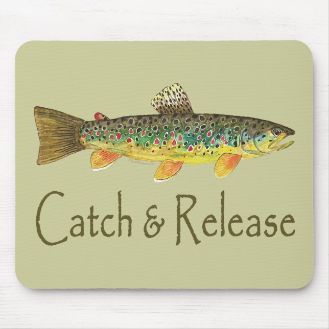 Catch and Release Fishing Mouse Pad (Front)