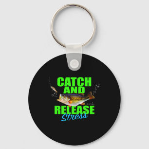 Catch And Release Stress Fishing Fish For Hob  Keychain