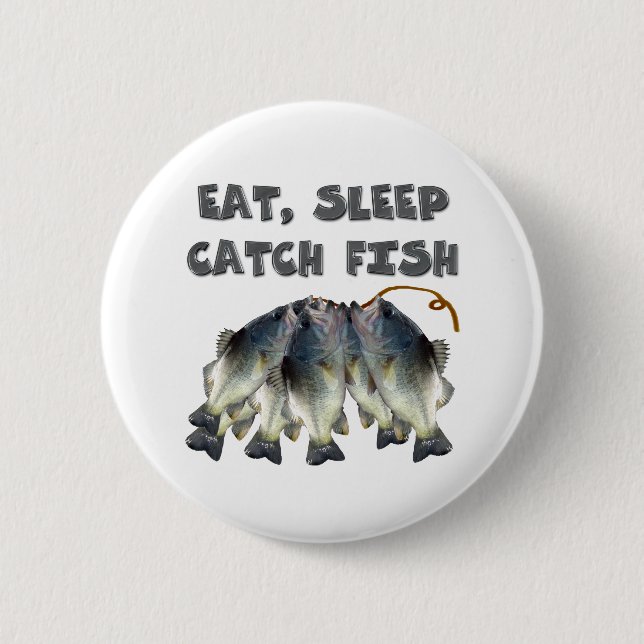catch fish 2 inch round button (Front)