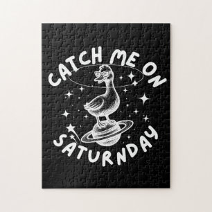 Catch Me On Satur(n)day Pun Humour Jigsaw Puzzle