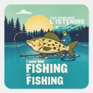 Catch of the Day: A Humourous Fishing Adventure Square Sticker