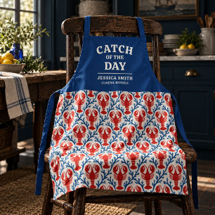 Catch of the Day Coastal Lobster Personalized Apron
