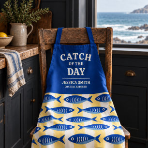 Catch of the Day Coastal Sardines Personalized Apron