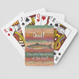 Catch of the Day Father's Day Rainbow Trout Playing Cards