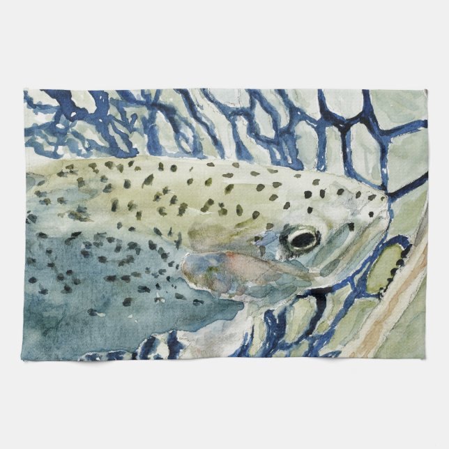 Catch & Release Fishing Designs Kitchen Towel (Horizontal)